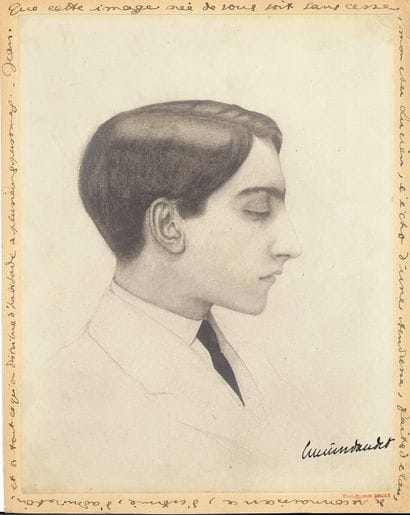 Jean COCTEAU (1889-1963)
Portrait with autograph...