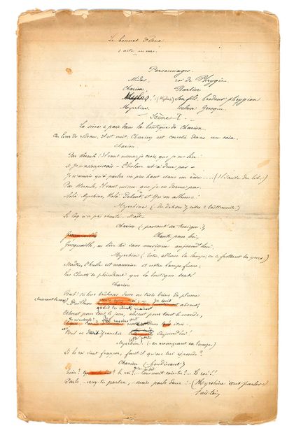 Alphonse DAUDET (1840-1897)
Autograph manuscript,...