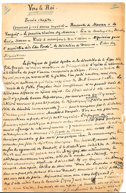 Léon DAUDET (1867-1942)
Autograph manuscript,...