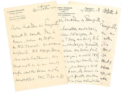 Charles MAURRAS (1868-1952)
About 90 L.A.S.,...