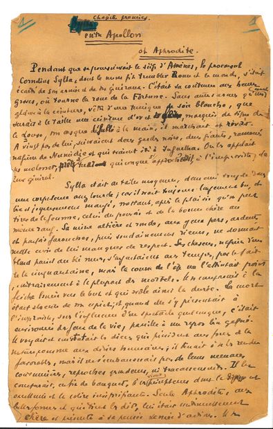 Léon DAUDET (1867-1942)
Autograph manuscript,...