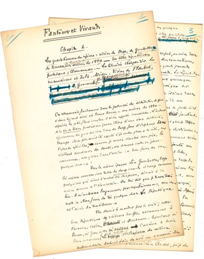 Léon DAUDET (1867-1942)
Autograph manuscript...