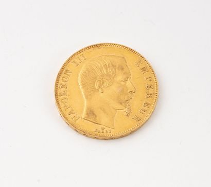 FRANCE
50 franc gold coin, Paris, 1857. 
Weight:...
