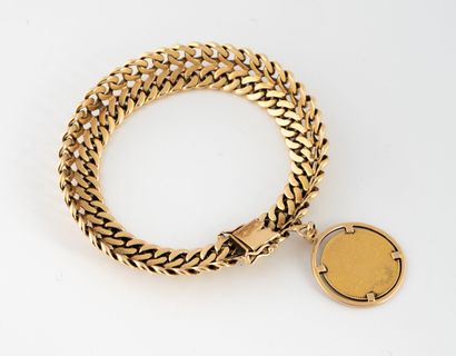 Ribbon bracelet in yellow gold (750) with...