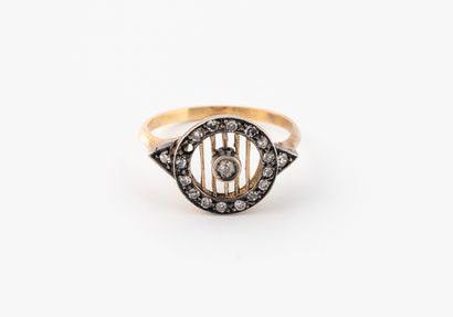 Small yellow gold (585) and silver (800)...