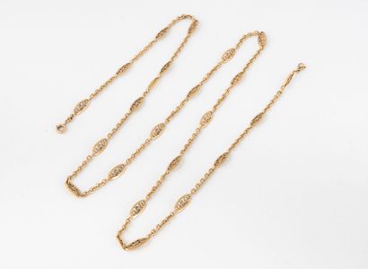 Neck chain in yellow gold 750 with filigree...