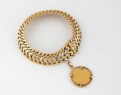 Ribbon bracelet in yellow gold (750) with...