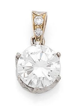 White gold (750) pendant set with a brilliant-cut...