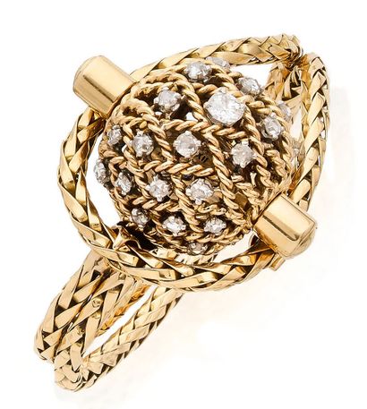 Amusing ladies' wristwatch in yellow gold...