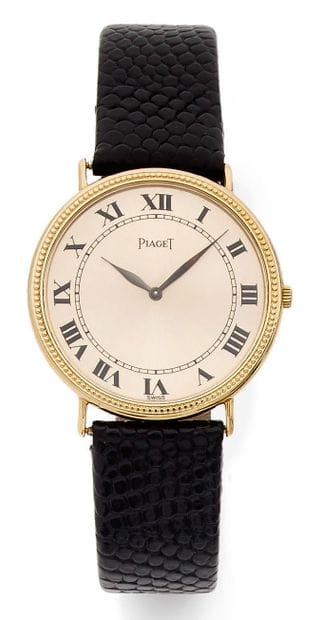 PIAGET
Men's wristwatch.
Round case in yellow...