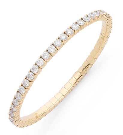 Beautiful line bracelet in yellow gold (750)...