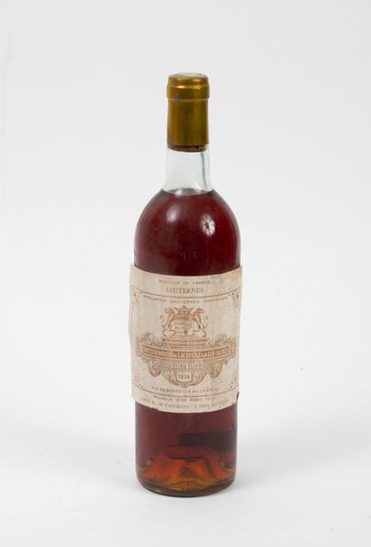 CHÂTEAU FILHOT
1 bottle, 1976.
1er cru Sauternes.
High...