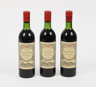 CHÂTEAU GAZIN
3 bottles, 1964.
Pomerol.
High...