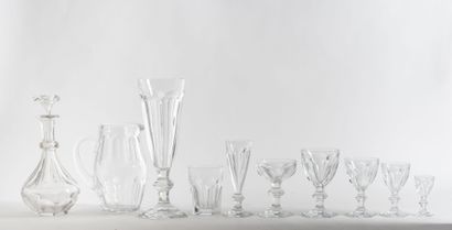 BACCARAT
Partie de service en cristal incolore,...