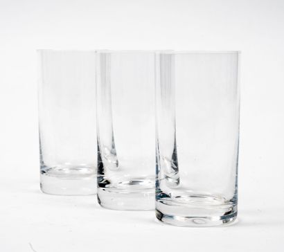 DAUM FRANCE
Lot comprenant : 
- 9 verres...