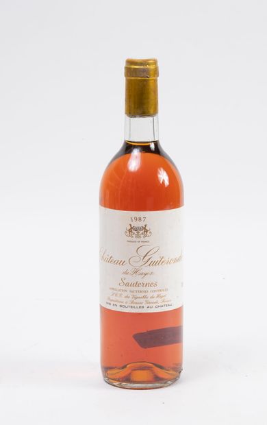 CHÂTEAU GUITERONDE DU HAYOT
1 bottle, 1987.
Sauternes.
High...