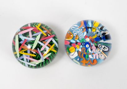 SAINT-LOUIS FRANCE
Two crystal paperweights:
-Divine...