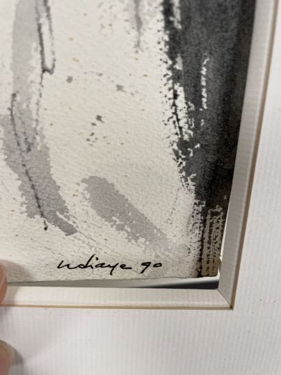 Iba N'DIAYE (1928-2008)
Untitled, 1990.
Ink...