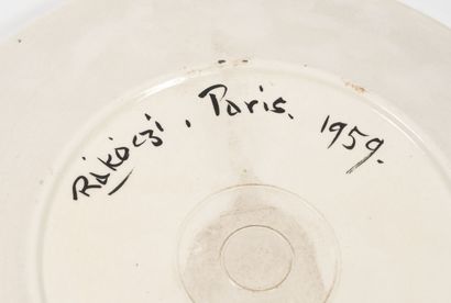 Basil Ivan RAKOCZI, d'après
Plate, 1959.
Enameled...