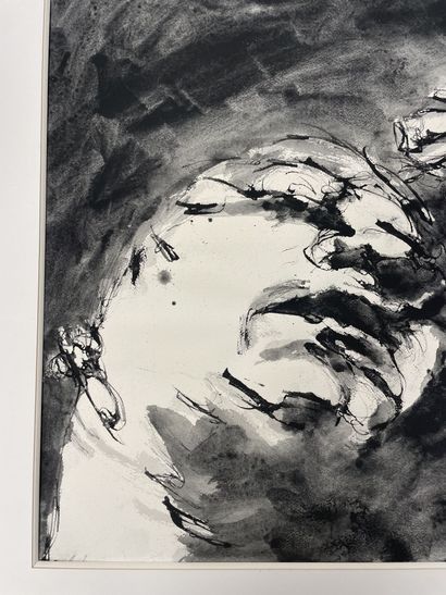 Iba N'DIAYE (1928-2008)
Untitled, 1990.
Ink...