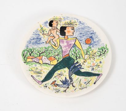 Basil Ivan RAKOCZI, d'après
Plate, 1959.
Enameled...