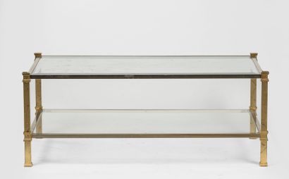 Coffee table of rectangular form.
In varnished...
