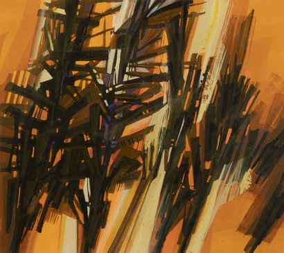 René FUMERON (1921-2004)
- Arizona, 1978.
Gouache...