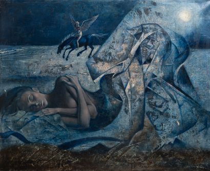 Jean-Pierre ALAUX (1925-2020)
The Night.
Oil...
