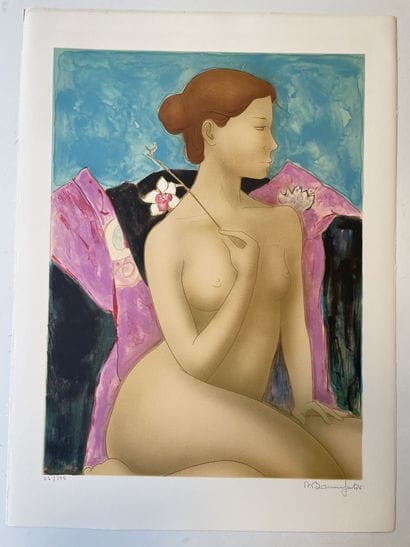 Alain BONNEFOIT (1937)
Woman with orchid,...
