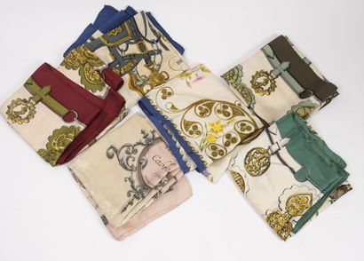 HERMES PARIS
Lot de 6 carrés en twill de...