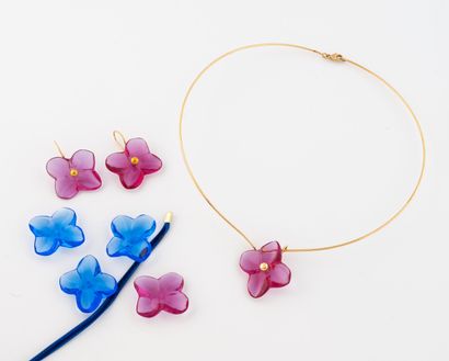 BACCARAT
Yellow gold (750) filin choker necklace...