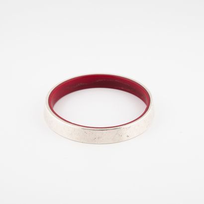 HERMES 
Bracelet jonc asymétrique en argent...