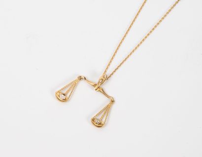 Yellow gold (750) forçat link neck chain...