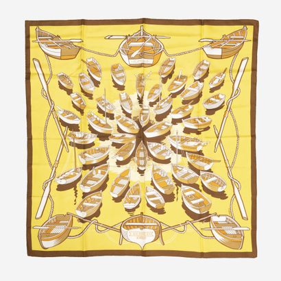 HERMES
Carré en twill de soie imprimé Flotille.
Modèle...