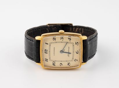 LONGINES & LONGCHAMP
Men's wristwatch, cushion-shaped...