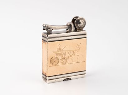 HERMES, Paris
Briquet à essence en argent...