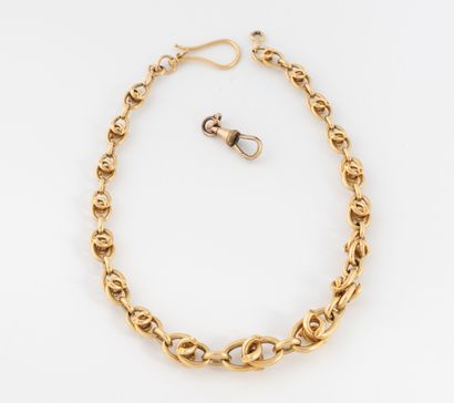 Chaine en or jaune (750) à maille fantaisie...