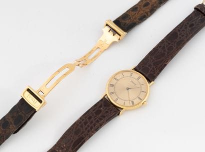 PIAGET
Men's wristwatch. 
Round case in yellow...