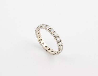 American wedding band in white gold (750)...