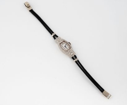 Ladies' wristwatch in white gold (750) and...