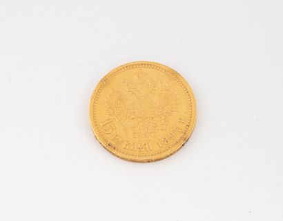 RUSSIE
Pièce de 15 roubles or, 1897.
Poids...