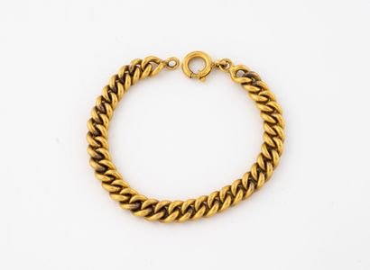 Partie de chaine de montre en or jaune (750)...