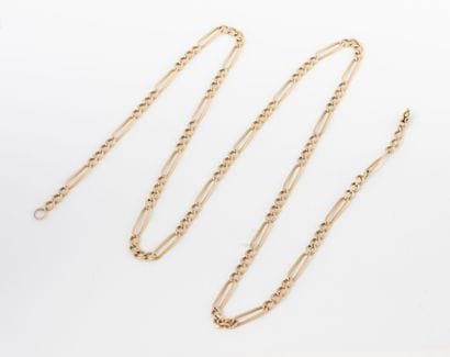 Yellow gold (750) neck chain with figaro...