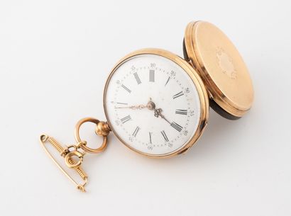 Yellow gold (750) collar watch. 
Back cover...