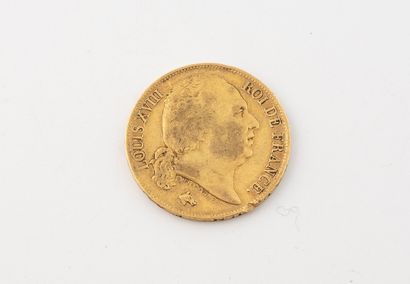 Pièce de 20 francs or, 1817 A.
Louis XVIII,...