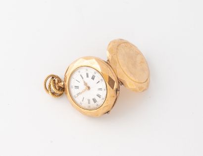 Small yellow gold (750) collar watch with...