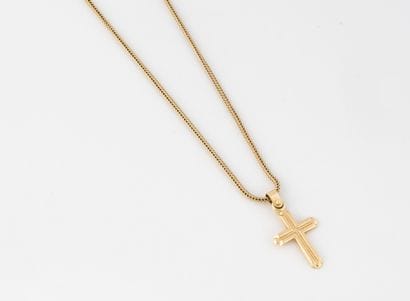 Yellow gold (750) chevron link neck chain...