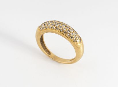 Wedding band ring in yellow gold (750) set...