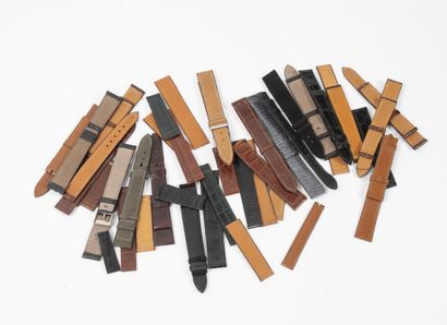 Lot of twenty pairs of men's watch straps...