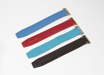 PIERRE CARDIN
Set of four watch bracelets.
Leather...